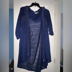 Purple plus size hooded cardigan from Maurices